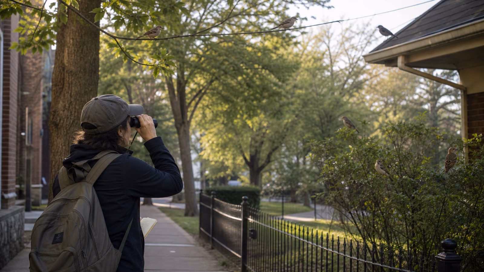 Urban Birding: Reading Streets, Rooflines, and Small Green Spaces